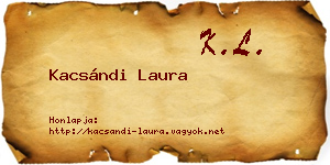 Kacsándi Laura névjegykártya