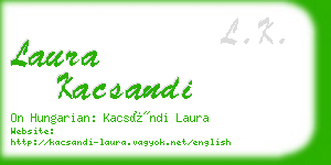 laura kacsandi business card